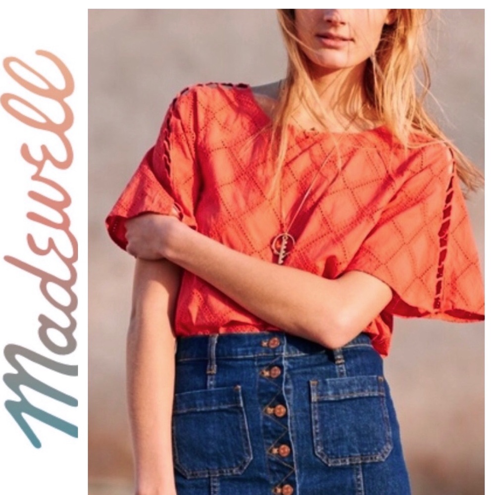 Madewell Orange Blouse
